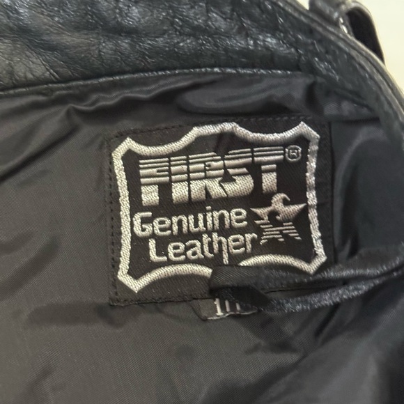 First genuine leather Black bootcut Leather Pants in size 10 - Picture 11 of 12